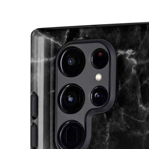 Black Marble Galaxy S25 Ultra Impact Case